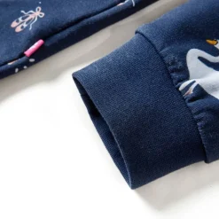 vidaXL Vestido infantil de manga larga azul marino 104 Online