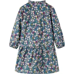 vidaXL Ropa Y Accesorios-Vestido infantil de manga larga azul oscuro 92