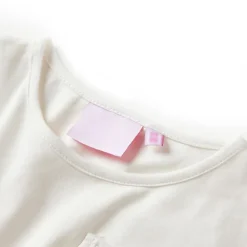 vidaXL Ropa Y Accesorios-Vestido infantil de manga corta color crudo 104
