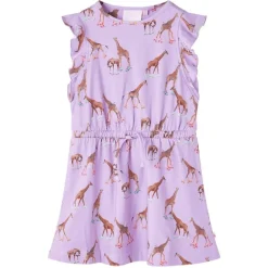 vidaXL Vestido infantil mangas con volantes cordón lila 92 Sale