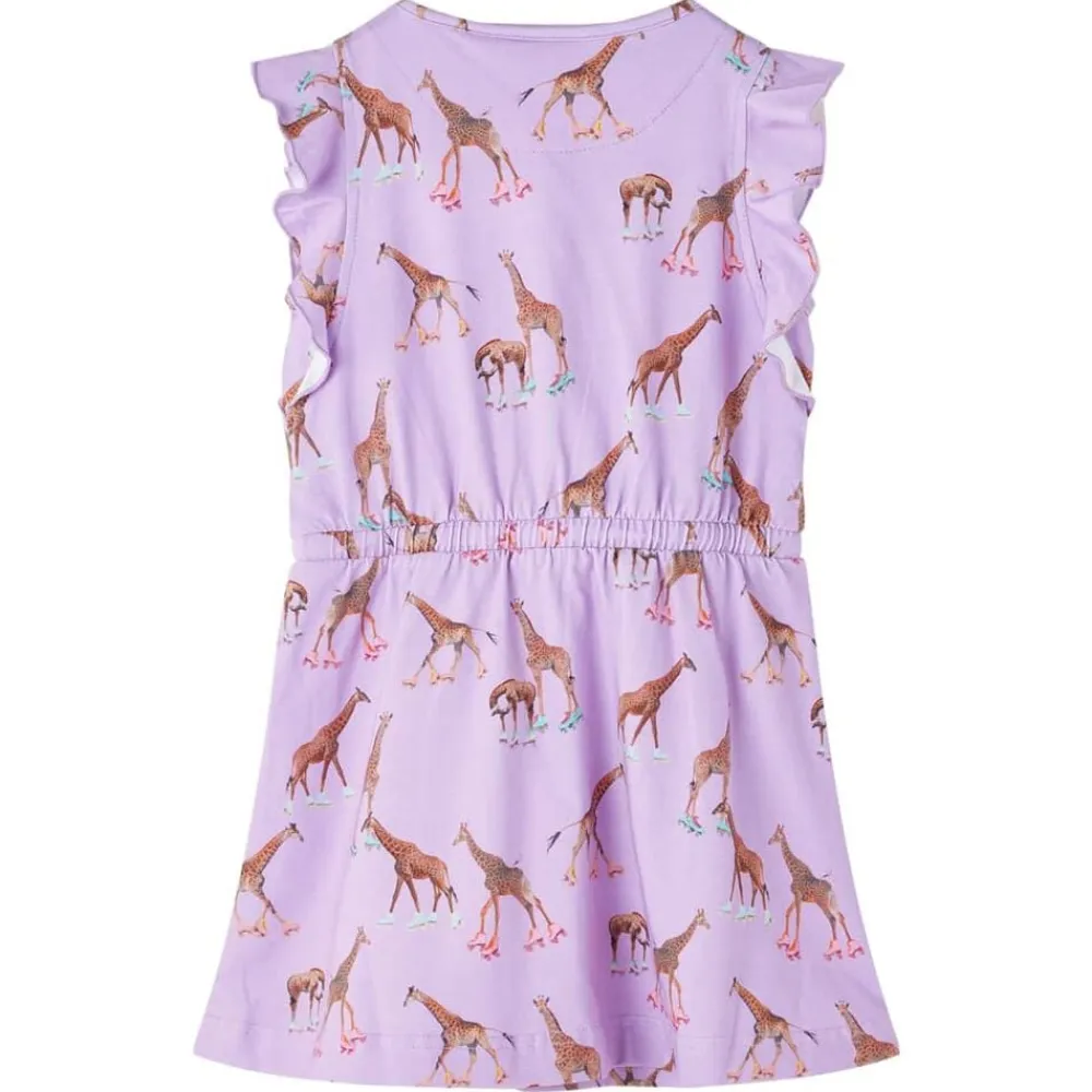 vidaXL Vestido infantil mangas con volantes cordón lila 92 Sale