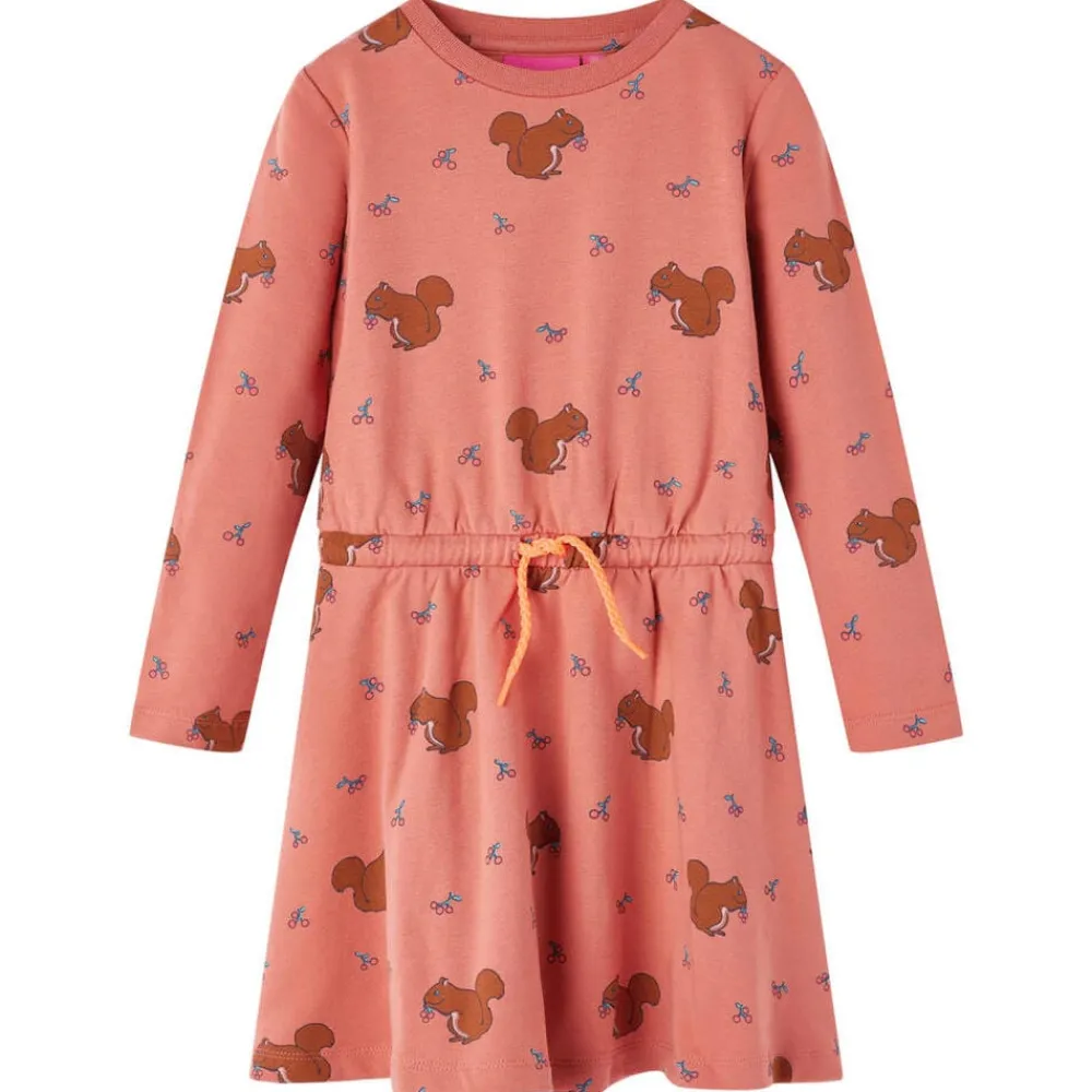 vidaXL Vestido infantil rosa palo 92