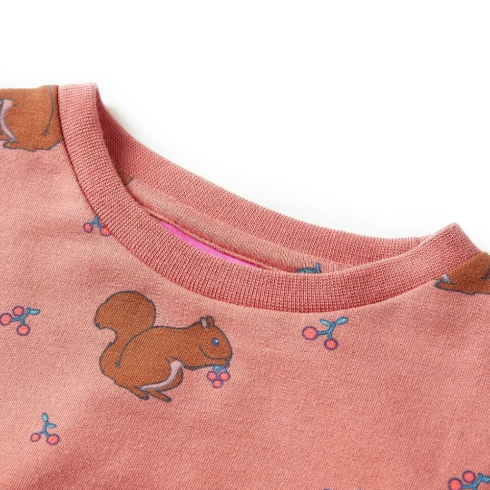 vidaXL Vestido infantil rosa palo 92