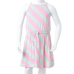 vidaXL Vestido infantil sin mangas con cordón rosa 104 Hot