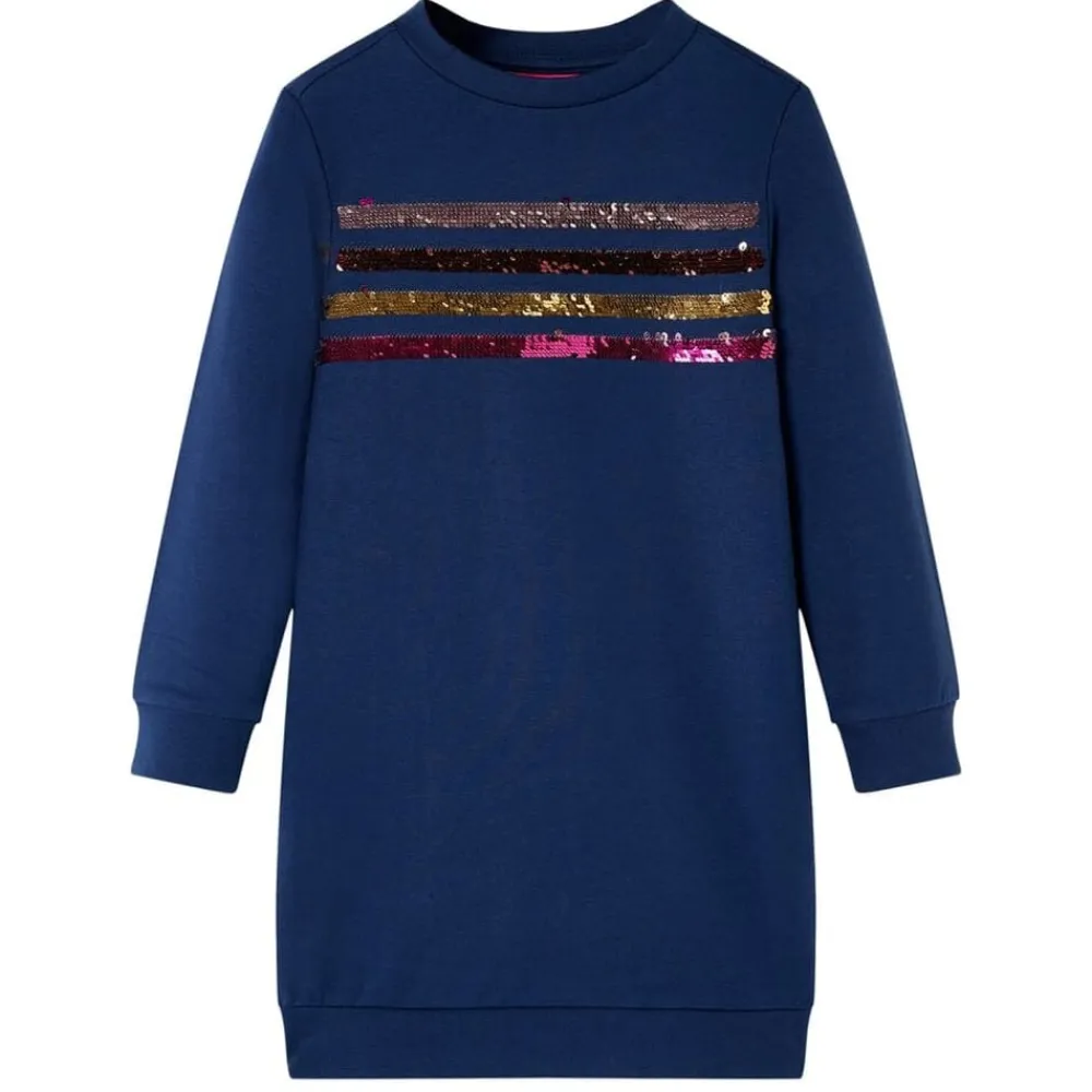 vidaXL Vestido sudadera infantil azul marino 92 Sale