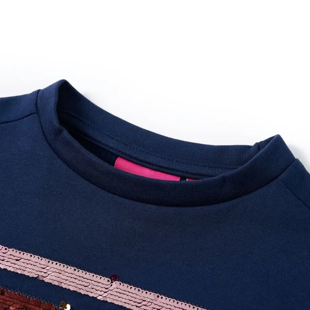 vidaXL Vestido sudadera infantil azul marino 92 Sale