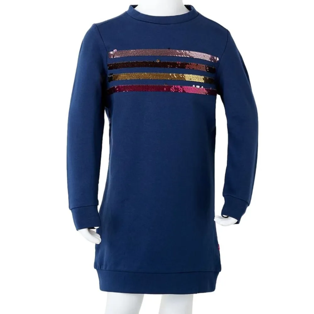 vidaXL Vestido sudadera infantil azul marino 92 Sale