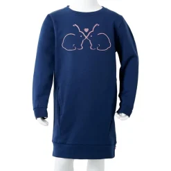 vidaXL Vestido sudadera infantil azul marino 92 Sale