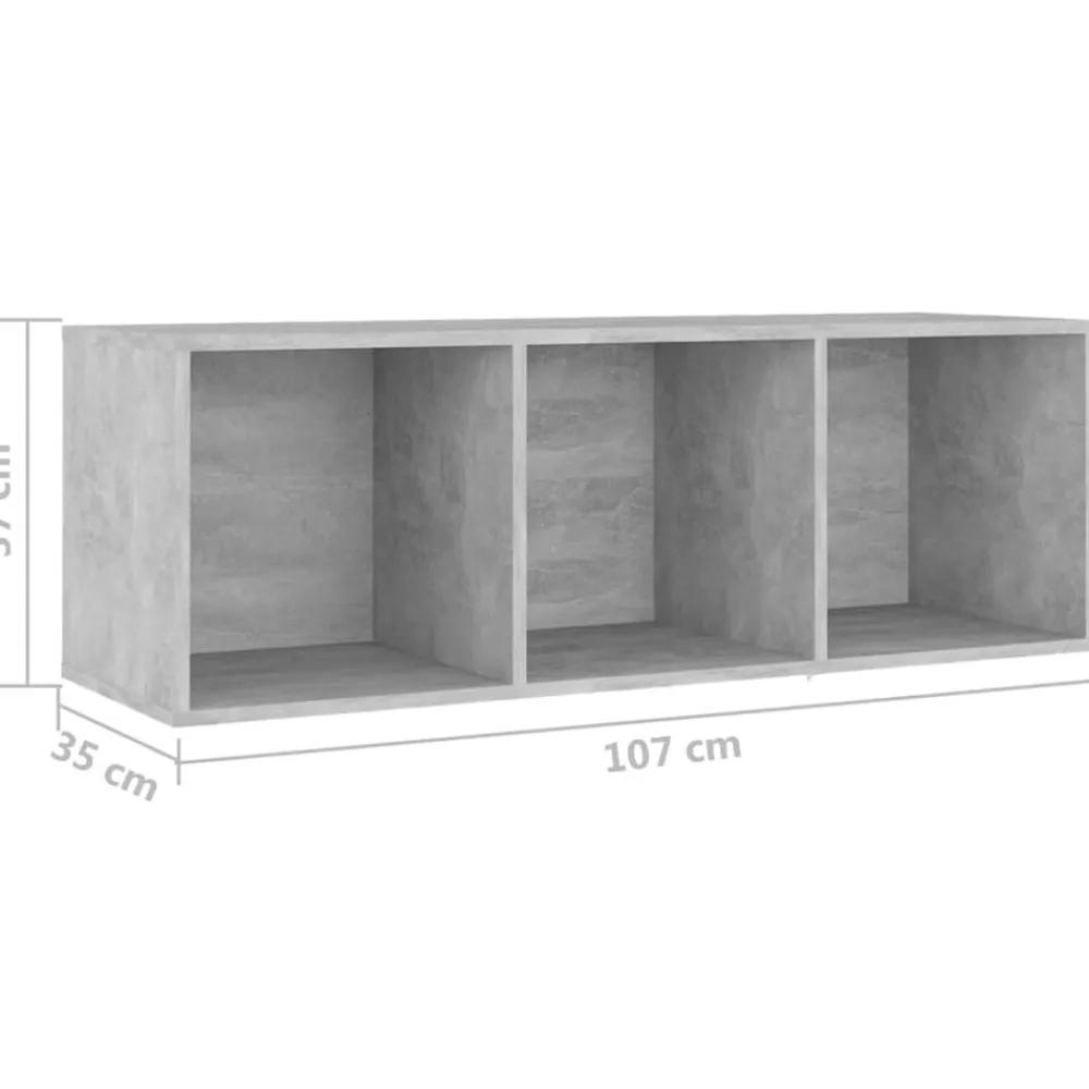 vidaXL | Gabinete de TV | 3 pcs 37 x 35 x 107.5 cm Gris hormigón Hot