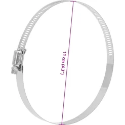 vidaXL Ventilación Y Calefacción-Abrazaderas de manguera 6 uds 91-110 mm acero inoxidable 304