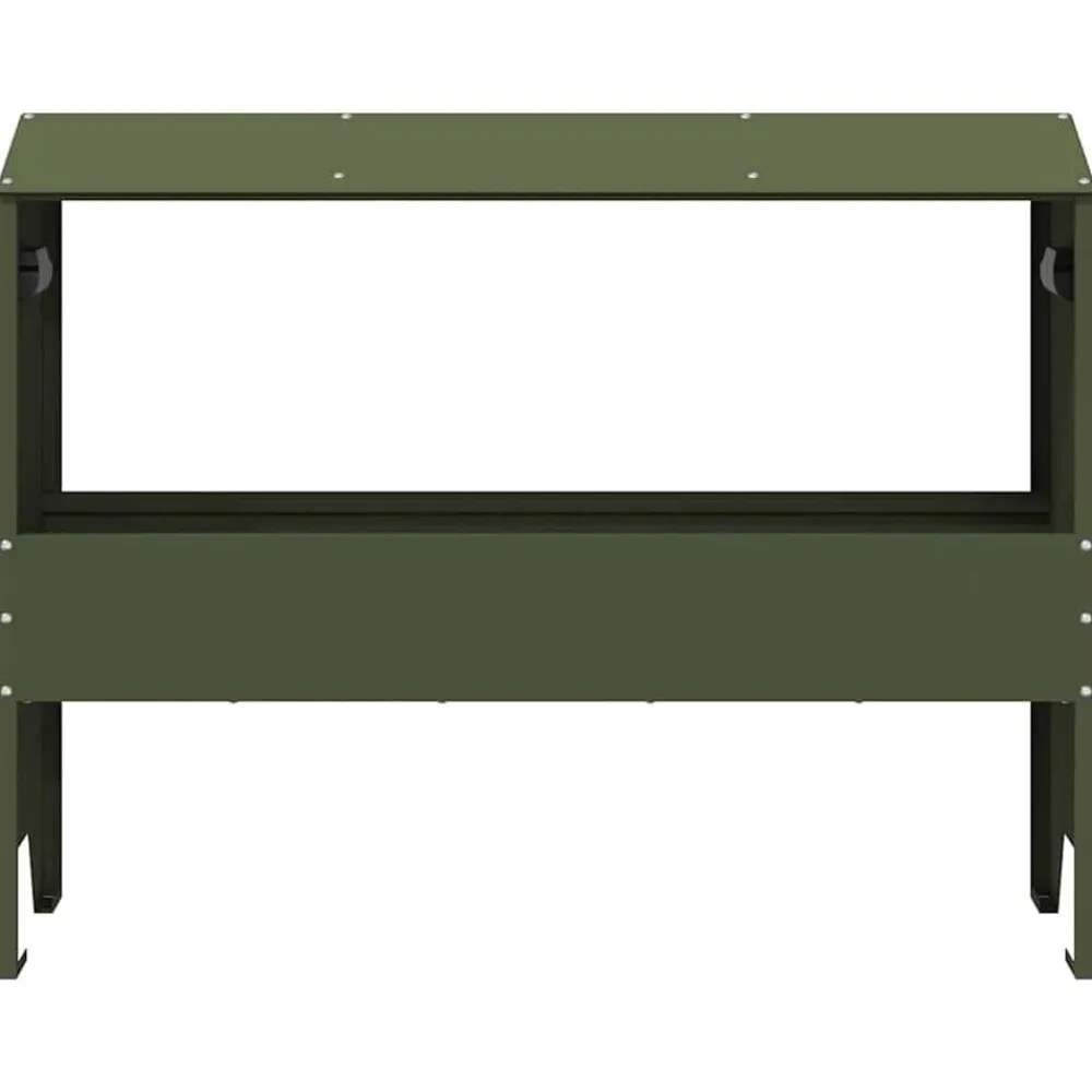 vidaXL Abrevadero para ganado 79 x 35 x 62 cm Verde oliva Clearance
