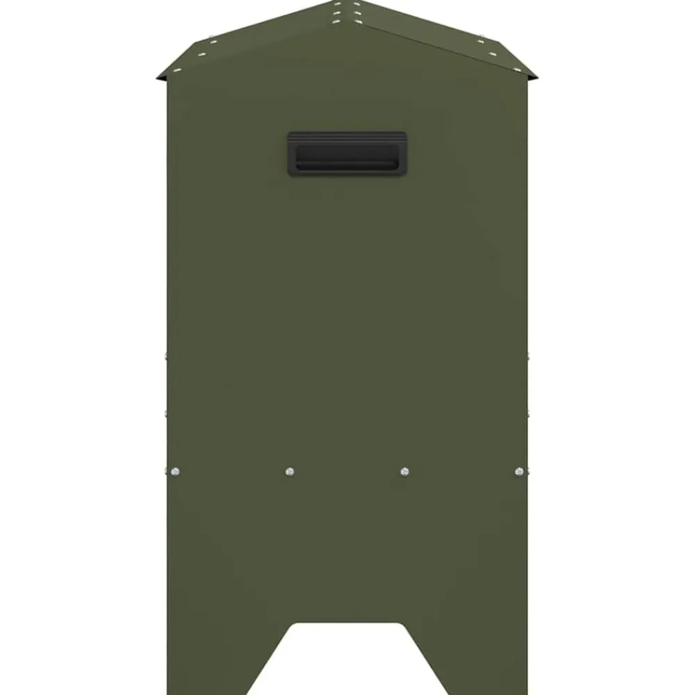 vidaXL Abrevadero para ganado 79 x 35 x 62 cm Verde oliva Clearance