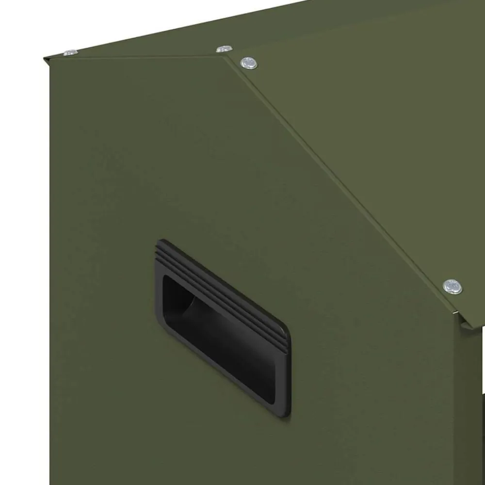 vidaXL Abrevadero para ganado 79 x 35 x 62 cm Verde oliva Clearance