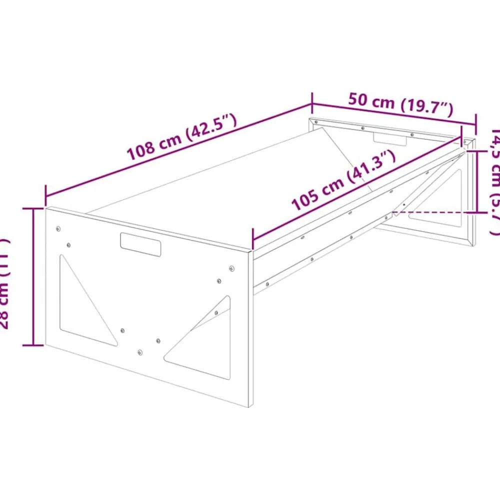 vidaXL Productos Para Mascotas-Abrevadero para ganado 108 x 50 x 28 cm