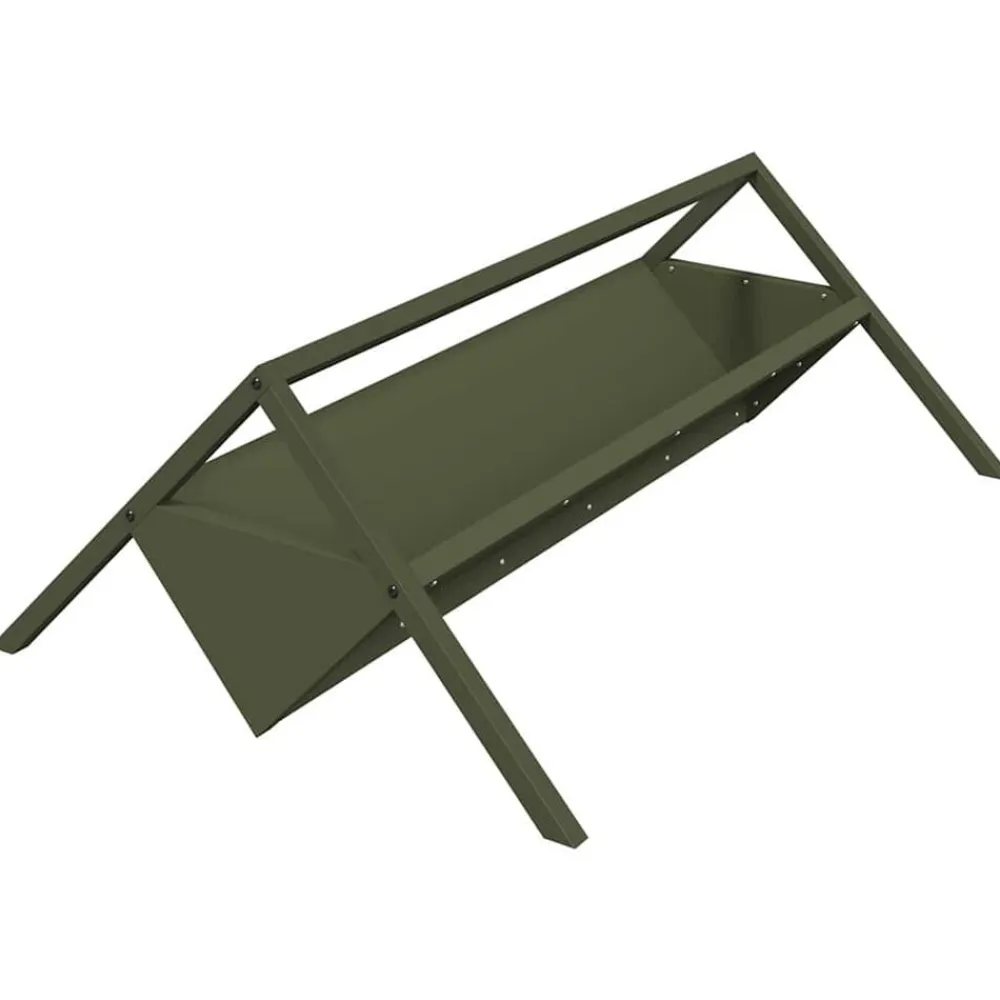 vidaXL Abrevadero para ganado 111 x 76 x 38 cm Verde oliva Best