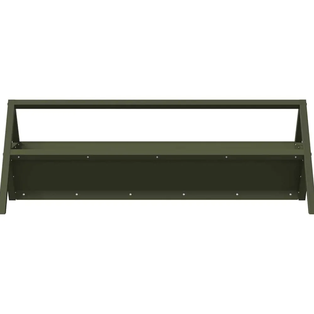 vidaXL Abrevadero para ganado 111 x 76 x 38 cm Verde oliva Best