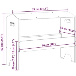 vidaXL Productos Para Mascotas-Abrevadero para ganado 79 x 35 x 62 cm
