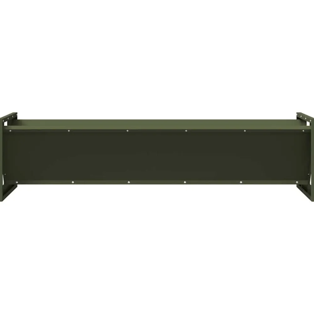vidaXL Abrevadero para ganado 108 x 50 x 28 cm Verde oliva Discount