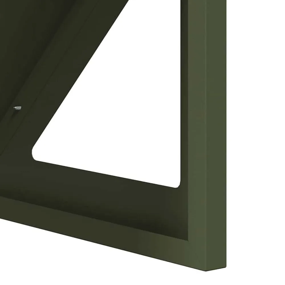 vidaXL Abrevadero para ganado 108 x 50 x 28 cm Verde oliva Discount