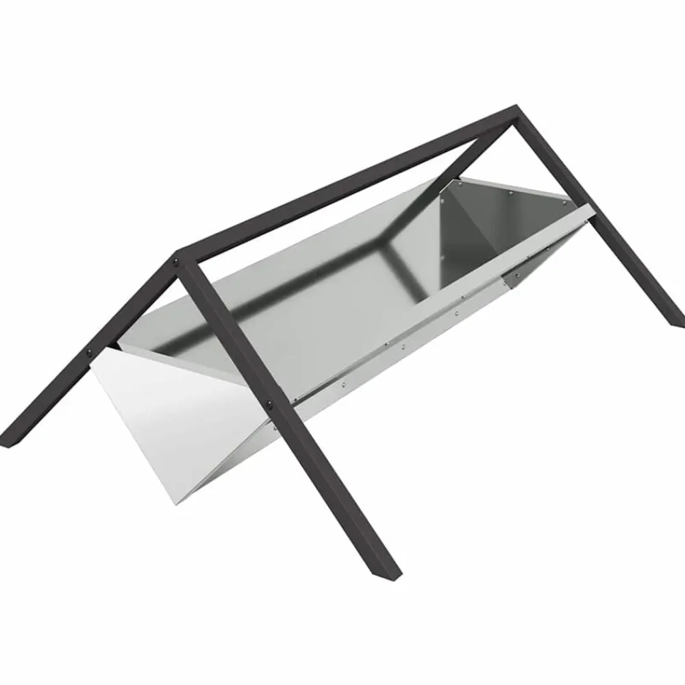 vidaXL Abrevadero para ganado Plateado 111 x 76 x 38 cm Acero galvanizado New