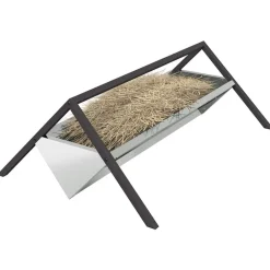 vidaXL Abrevadero para ganado Plateado 111 x 76 x 38 cm Acero galvanizado New