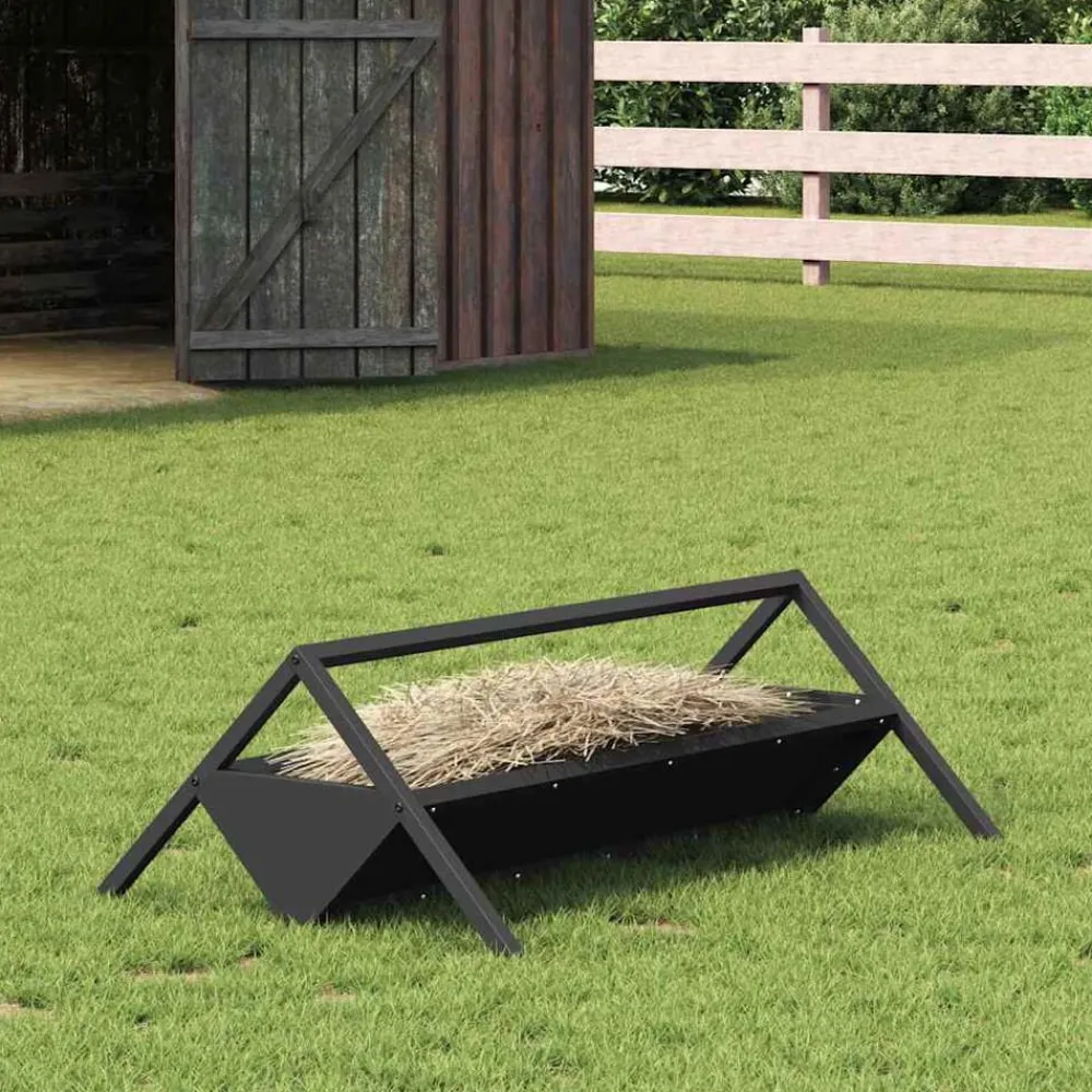 vidaXL Abrevadero para ganado 111 x 76 x 38 cm Negro Discount