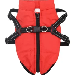 vidaXL Abrigo para Perros L24 Vellón y poliéster Rojo Hot