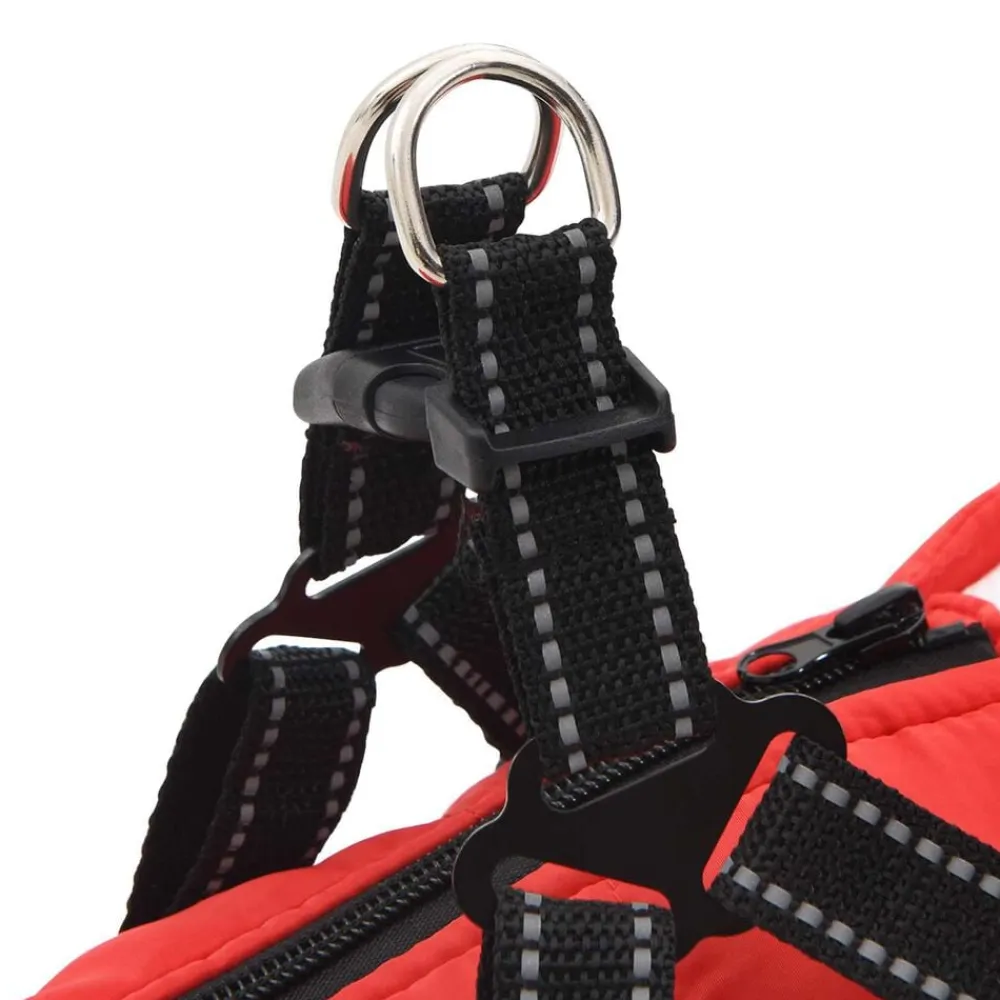 vidaXL Abrigo para Perros L24 Vellón y poliéster Rojo Hot