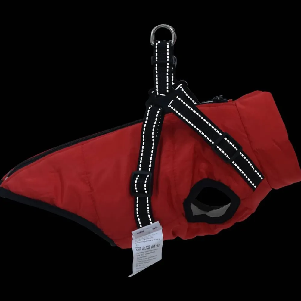 vidaXL Abrigo para Perros L24 Vellón y poliéster Rojo Hot