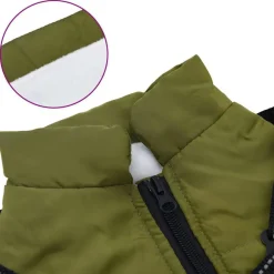 vidaXL Abrigo perro arnés impermeable reflectante L24 verde militar Verde ejército Hot