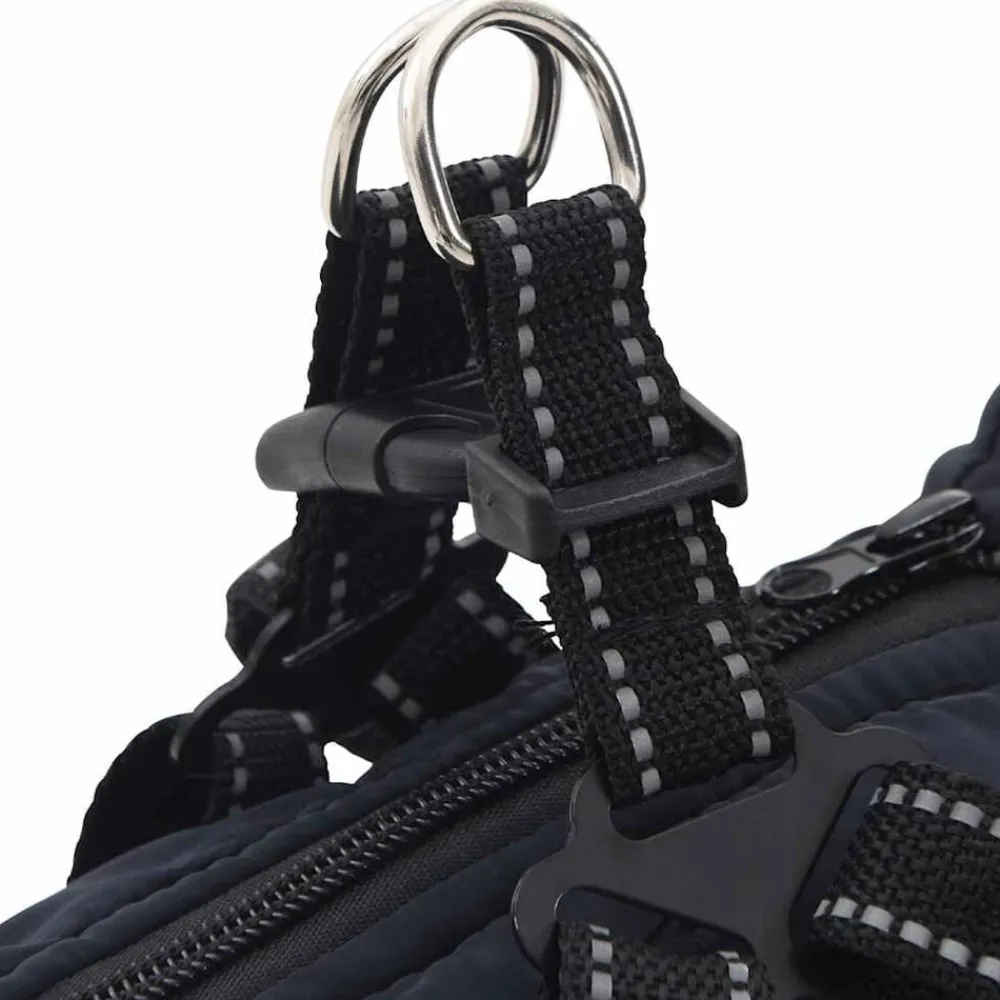 vidaXL Productos Para Mascotas-Abrigo perro con arnés impermeable reflectante L24