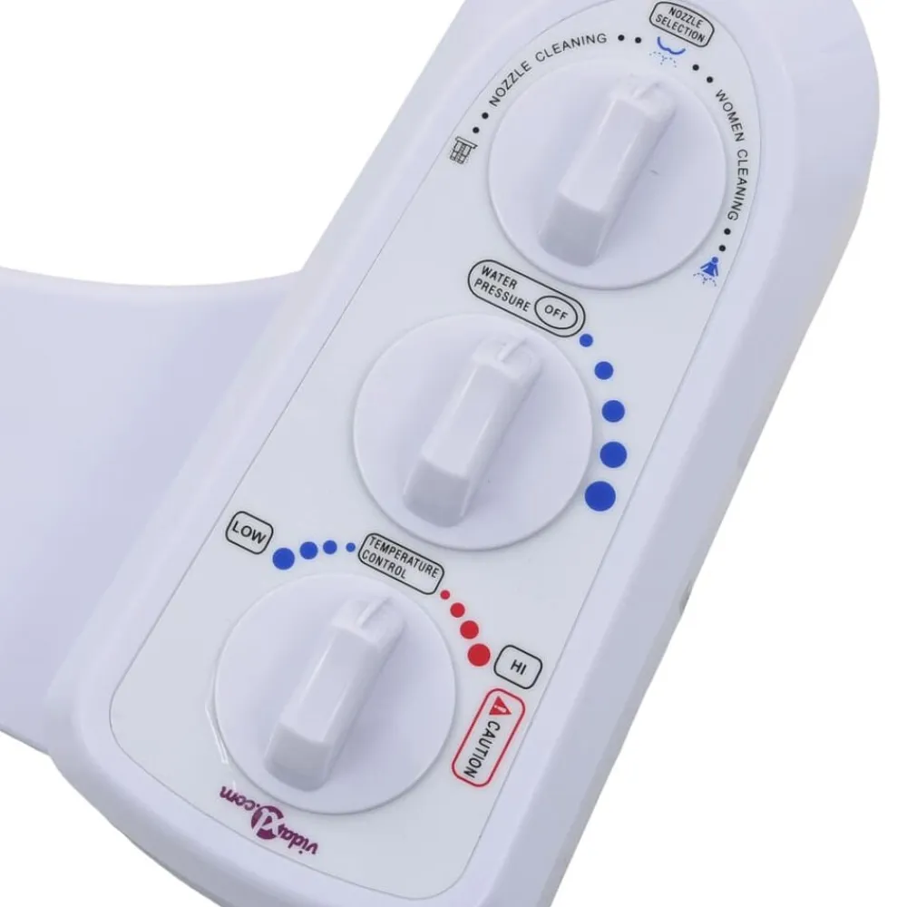 vidaXL Fontanería-Accesorio de bidé para inodoro 2 boquillas agua caliente y fría