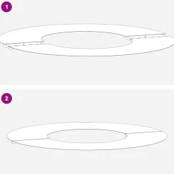vidaXL adecuado para Anillo de Árbol Plano Plateado Ø30 / 60 cm Galvanizado Discount
