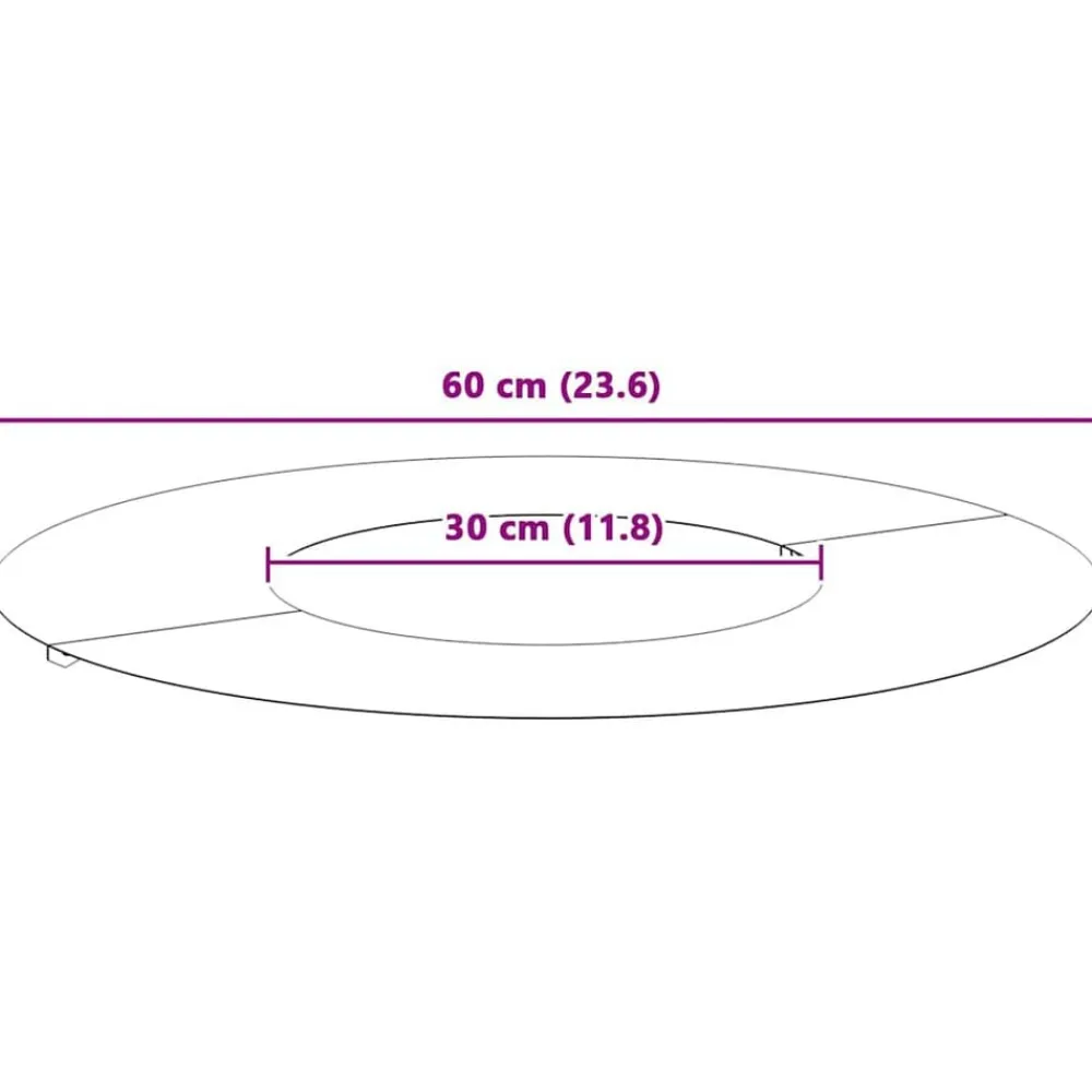 vidaXL adecuado para Anillo de Árbol Plano Plateado Ø30 / 60 cm Galvanizado Discount