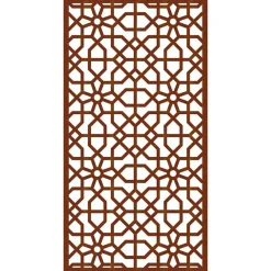 vidaXL Decoración-Adorno de pared de jardín acero corten diseño morisco 105x55 cm