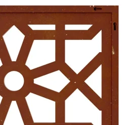 vidaXL Decoración-Adorno de pared de jardín acero corten diseño morisco 105x55 cm