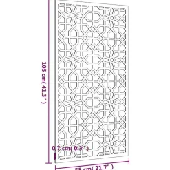 vidaXL Decoración-Adorno de pared de jardín acero corten diseño morisco 105x55 cm