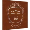 vidaXL Decoración-Adorno de pared de jardín acero corten cabeza de Buda 55x55 cm