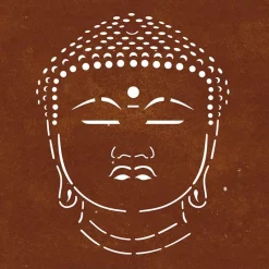 vidaXL Decoración-Adorno de pared de jardín acero corten cabeza de Buda 55x55 cm