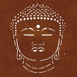 vidaXL Decoración-Adorno de pared de jardín acero corten cabeza de Buda 55x55 cm
