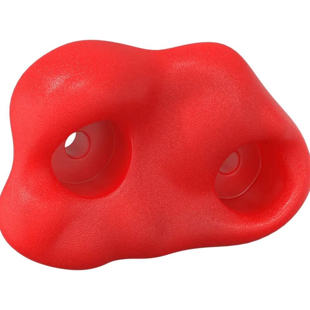 vidaXL Agarre de escalada 2 pcs 100 x 67 x 43 mm PP Rojo Hot