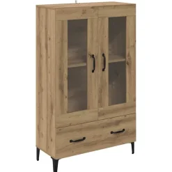 vidaXL Alacena con cajón Roble artesanal 70 x 31 x 115 cm Roble artisan New