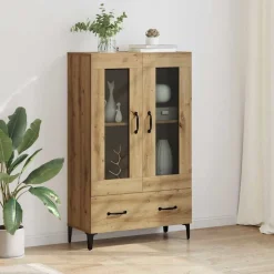 vidaXL Alacena con cajón Roble artesanal 70 x 31 x 115 cm Roble artisan New