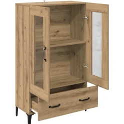 vidaXL Alacena con cajón Roble artesanal 70 x 31 x 115 cm Roble artisan New