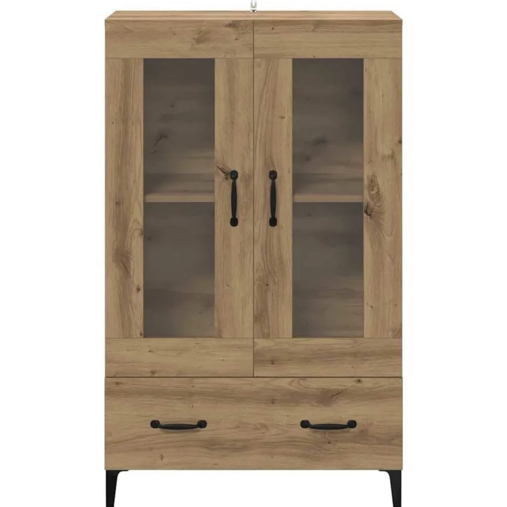 vidaXL Alacena con cajón Roble artesanal 70 x 31 x 115 cm Roble artisan New