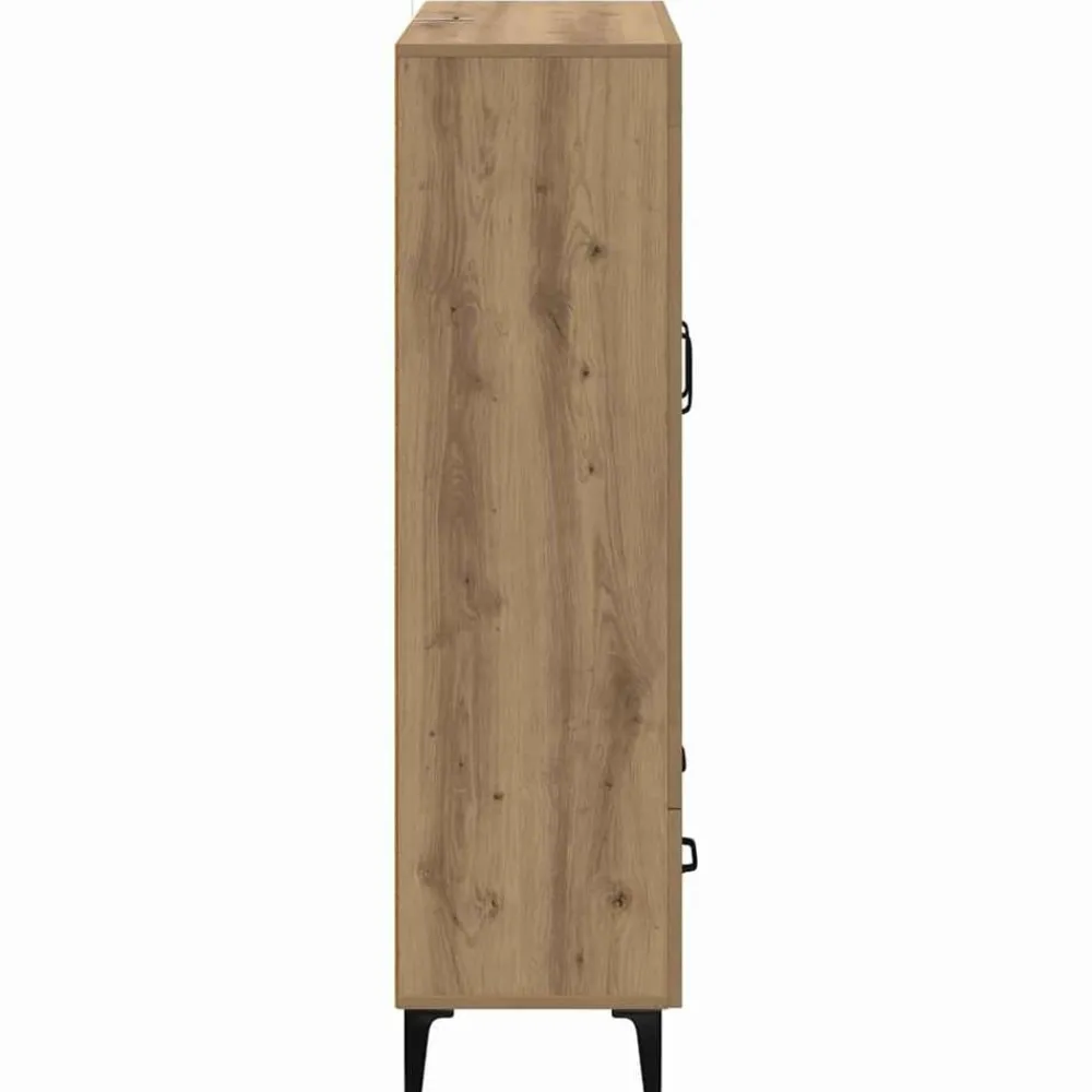 vidaXL Alacena con cajón Roble artesanal 70 x 31 x 115 cm Roble artisan New