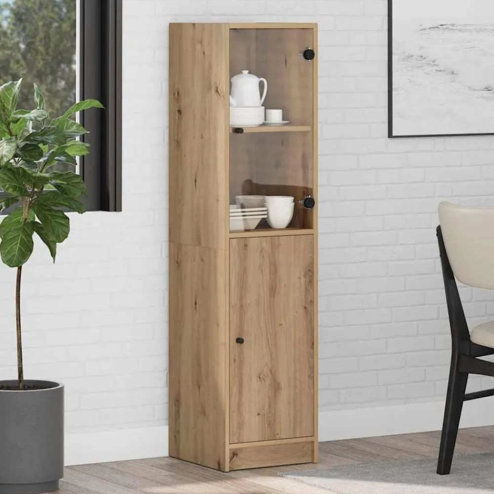 vidaXL Alacena Roble artesanal 35 x 37 x 142 cm Madera contrachapada Roble artisan Sale