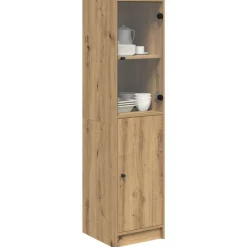 vidaXL Alacena Roble artesanal 35 x 37 x 142 cm Madera contrachapada Roble artisan Sale