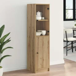 vidaXL Alacena Roble artesanal 35 x 37 x 142 cm Madera contrachapada Roble artisan Sale