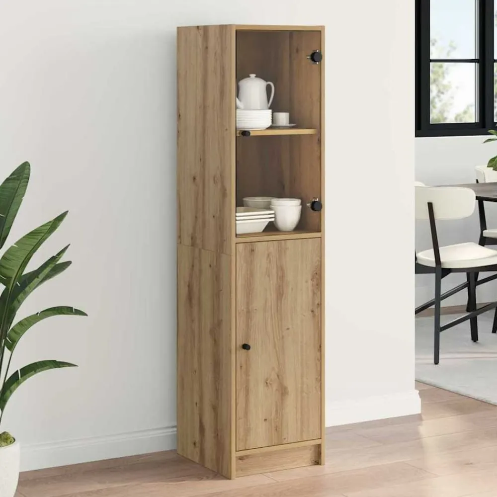 vidaXL Alacena Roble artesanal 35 x 37 x 142 cm Madera contrachapada Roble artisan Sale